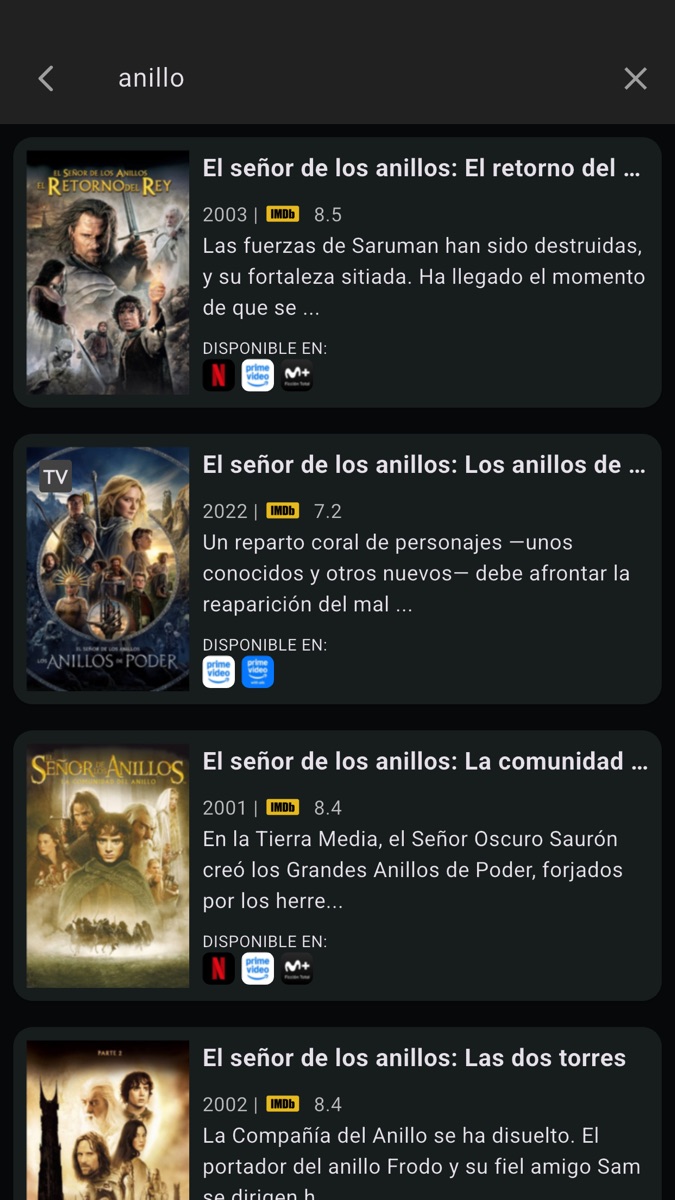 Capturas de Cinepedia